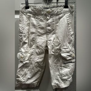 Boys Old Navy Adjustable White cargo shorts Size 12 Regular